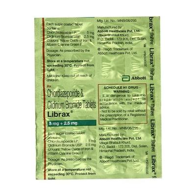 Librax 2.5/5mg Tablet 10'S - Muscle Spasm-Ant