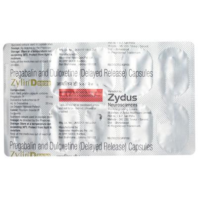 ZYLIN D 50/20 Capsule 10's - Neuropathic Pain-Dru