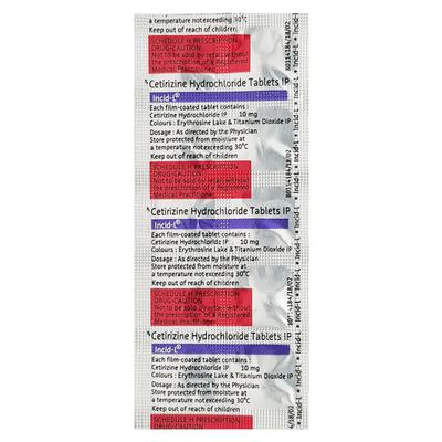 Incid L Tablet 10'S - Allergies-Ant