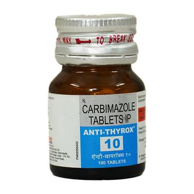 Anti Thyrox 10mg Tablet 100'S - Hyperthyroidism-Ant