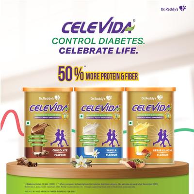 Celevida Diabetes Care Powder - Kesar Elaichi Flavour 400 g - Diabetes (Fitness)