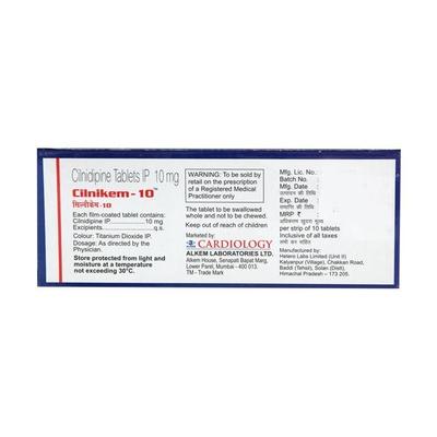 Cilnikem 10mg Tablet 10'S - Hypertension-Cal