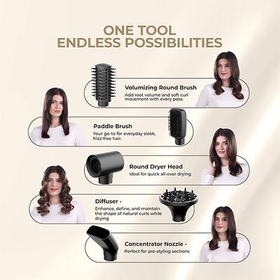 Tash Hair AirStyler 5 in 1 Multi-Styler for Blow Dry, Smooth, Curl, Volume & Define 1's - Multi-Stylers