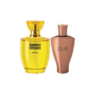 Ajmal Bombay Dreams EDP Floral Fruity Perfume And CD 99 Mukhallat Concentrated Perfume Oil Floral Oriental 114 ml - Perfumes (Edt/Edp)