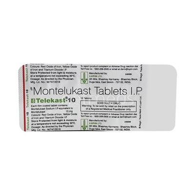 Telekast 10mg Tablet 10'S - Allergies-Ant