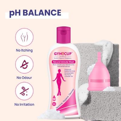GynoCup Reusable Menstrual Cup - Large + Natural Menstrual Cup Wash Liquid 100 ml - Intimate Care