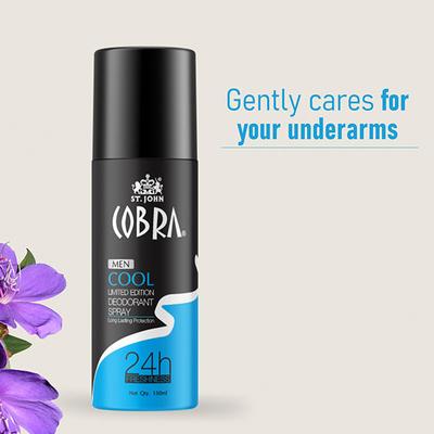 St. John Cool Limited Edition Deodorant Spray 150 ml + Sports Limited Edition Deodorant Spray 150 ml + Cobra Toxic Deodorant Spray 150 ml - Men Deodorants/Roll-Ons