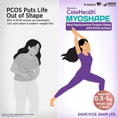 Women's Celehealth MyoShape Powder - Chocolate Flavour 400 g - Multi-Vitamins