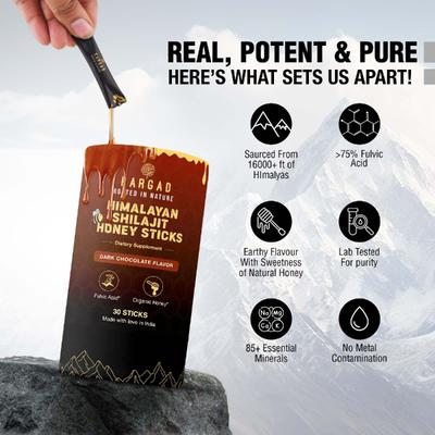Bargad Himalayan Shilajit Honey Sticks - Cinnamon Flavour 30's - Speciality Medicines