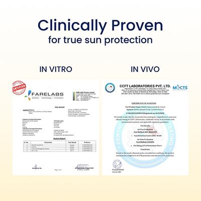 Wishcare Sunscreen Body Lotion SPF50 PA+++ - In Vivo Tested-UV Protection - No White Cast (200ml) - Body Sunscreen
