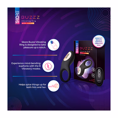 Skore Buzz Vibrating Ring With Remote & 8 Vibrating Mode 1's - Massagers And Vibrators