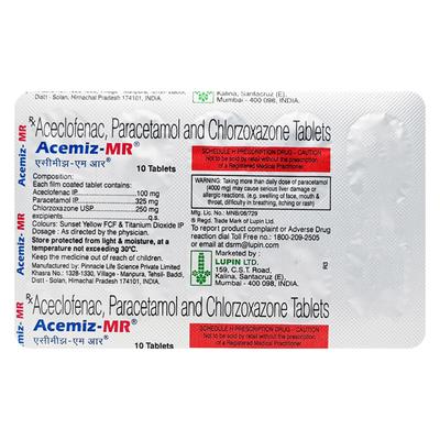 Acemiz MR Tablet 10'S - Muscle Spasm-Mus