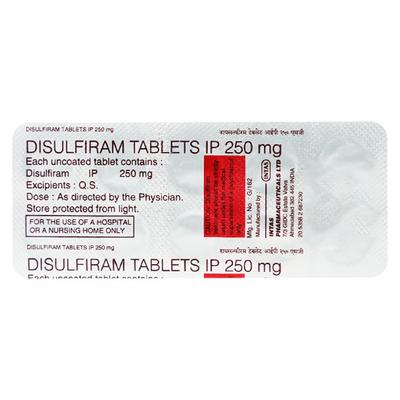 Disulfiram 250mg Tablet 10'S - Alcohol Addiction