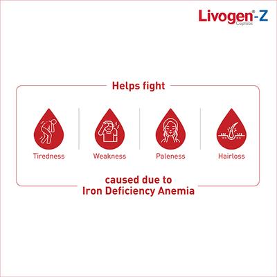 Livogen Z Captab 15'S - Iron Supplement/Anaemia-Vma