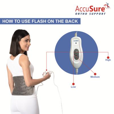 AccuSure Fabric Heating Pad - Grey (XL) 1's - Heating Belt