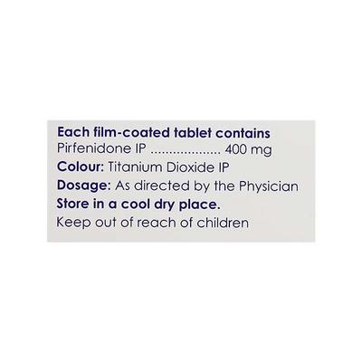 PIRFENEX 400mg Tablet 15's - Idiopathic Pulmonary Fibrosis