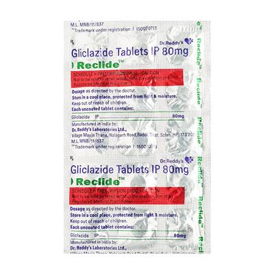 Reclide 80mg Tablet 15'S - Diabetes-Ant