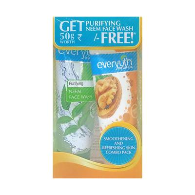 Everyuth Exfoliating Walnut Scrub 50 g (Free Everyuth Naturals Face Wash 50 gm) - Face Scrubs