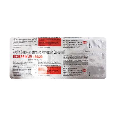ECOSPRIN AV 150/20 Capsule 15's - Blood Clot-Ant