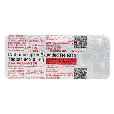 ZEN Retard 300mg Tablet 10'S - Epilepsy/Convulsion-Ant