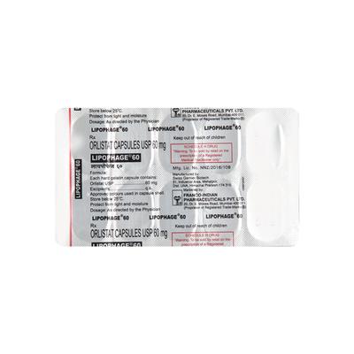 Lipophage 60mg Capsule 10'S - Obesity