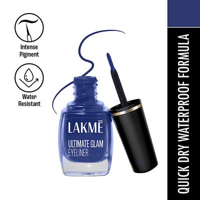 Lakme Ultimate Glam Eye Liner, Semi Matte, Blue, 9ml - Eyeliners