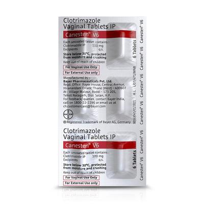 Canesten V6 Tablet 6'S - Fungal Infections-Pre