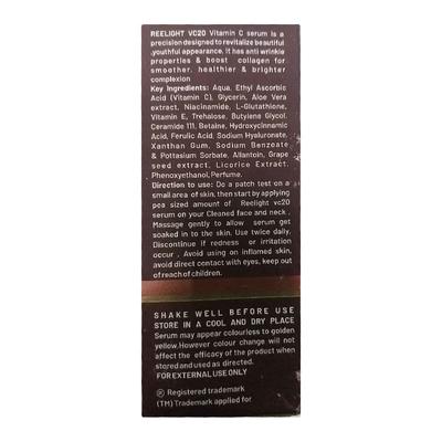 REELIGHT VC 20 Serum 30ml - Wrinkle/Anti Ageing-Oth