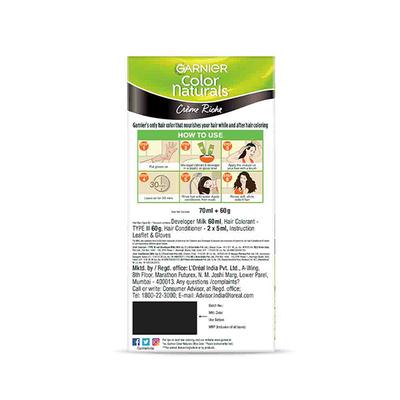 Garnier Color Naturals Creme Riche - 3 Darkest Brown (70 ml + 60 gm) - Crème
