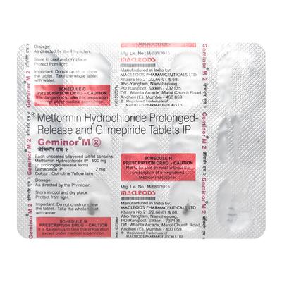 Geminor M2 Tablet 15'S - Diabetes-Ant