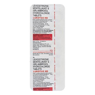Lukotas HD Tablet 10'S - Asthma/COPD-Ast