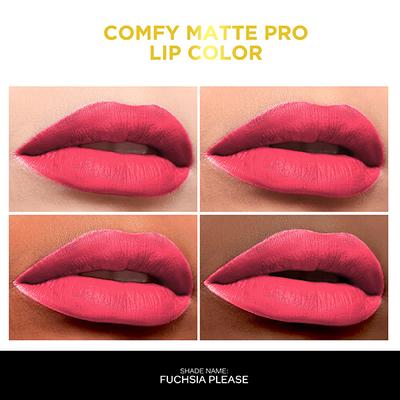 Faces Canada Comfy Matte Pro Liquid Lipstick - Fuchsia Please 06, 5.5 ml 10HR Stay No Dryness - Liquid Lipsticks