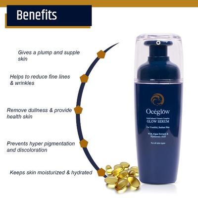 Oceglow Face Serum for Youthful & Radiant Skin Women & Men, With Gold Vitamin Complex & Ceramides 30 ml - Face Serum