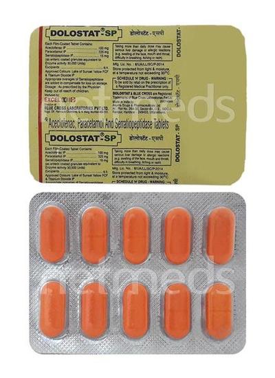 Dolostat SP Tablet 10'S - Pain relief-Nsa