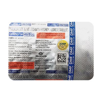 GLIZID M 40/500 Tablet 10's - Diabetes-Ant