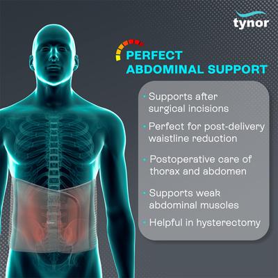 Tynor Abdominal Support (L) (A 01) - Abdomen/Neck/Arm/Elbow Supports