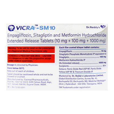 VICRA SM 10 Tablet 10's - Diabetes-Ant