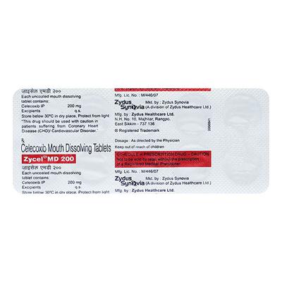 Zycel MD 200mg Tablet 10'S - Pain relief-Nsa