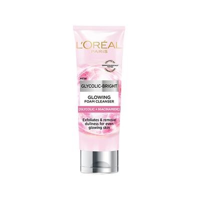 L'Oreal Paris Glycolic Bright Daily Foaming Face Cleanser 100 ml - Face Wash & Cleansers