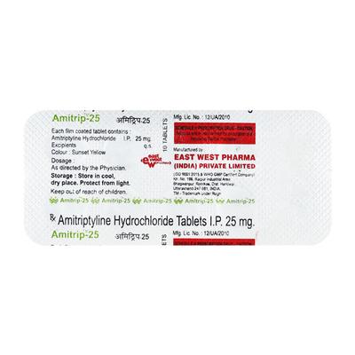 Amitrip 25mg Tablet 10'S - Depression-Ant