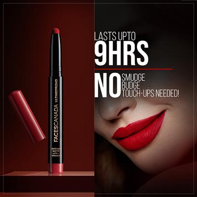 Faces Canada Ultime Pro Hd Intense Matte Lips + Primer - Caramel N03, 9Hr Long Stay 1.4 gm - Lip Crayons