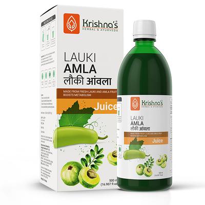 Krishna's Herbal & Ayurveda Lauki Amla Swaras Juice 500 ml - Ayurvedic Juices