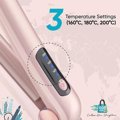 Vega Go Mini Cordless Hair Straightener for Women with Power Bank for Mobile and Travel Friendly 280 gm - Straighteners
