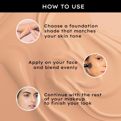 Faces Canada Flawless Matte Foundation - Rich Ivory 013, 12 Hr Hydration + SPF 18 30 ml - Foundation