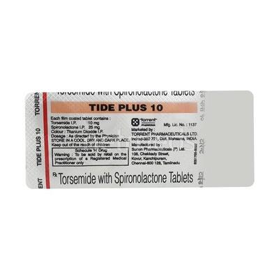 Tide Plus 10mg Tablet 10'S - Hypertension-Diu