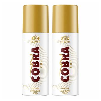 St. John Cobra Oud Deodorant Spray - Pack of 2 x 150 ml - Men Deodorants/Roll-Ons