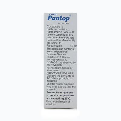 Pantop 40mg Injection 1'S - Ulcer/Reflux/Flatulence-Aaa