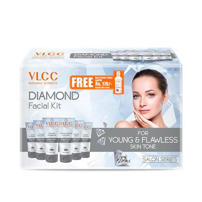VLCC Diamond Facial Kit 300 gm + Free Rose Water Toner 100 ml 1's - Facial Kits