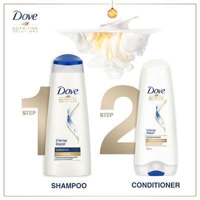 Dove Nutri Serum Intense Repair Nourishing Shampoo for Damaged Hair 340ml - Shampoos