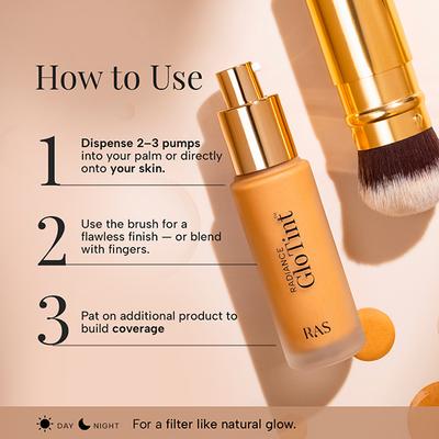 RAS Luxury Skincare Radiance Glo-Tint Serum Skin Perfector - Oak 30 g - Foundation